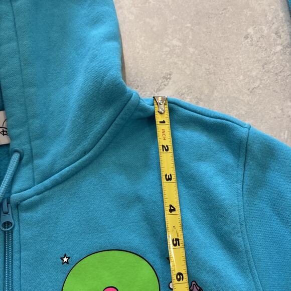 2024 Walt Disney World Figment Tinkerbell Blue Zip Up Hoodie Sweatshirt Size L - Picture 8 of 10